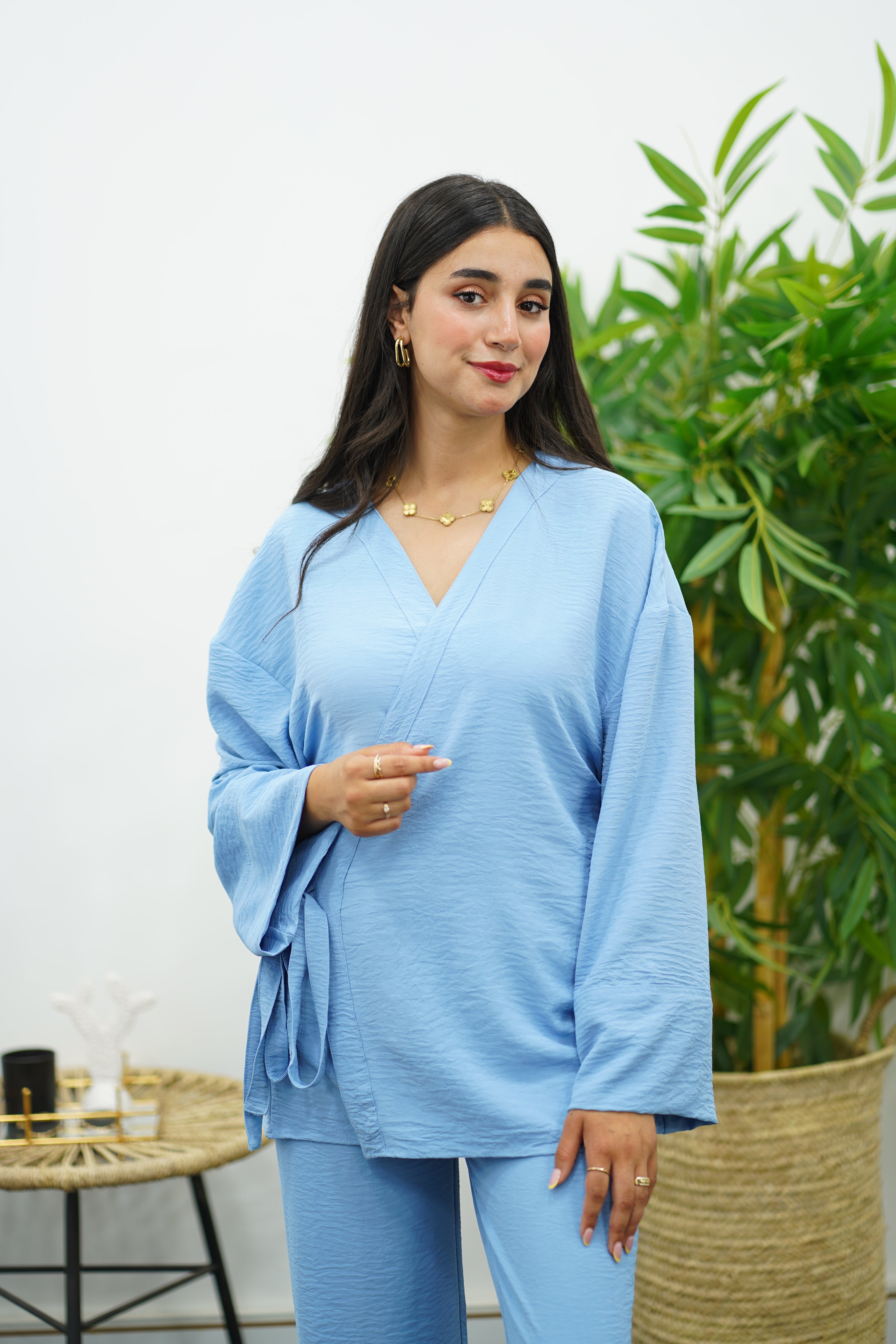 Ensemble Croisé - Bleu ciel