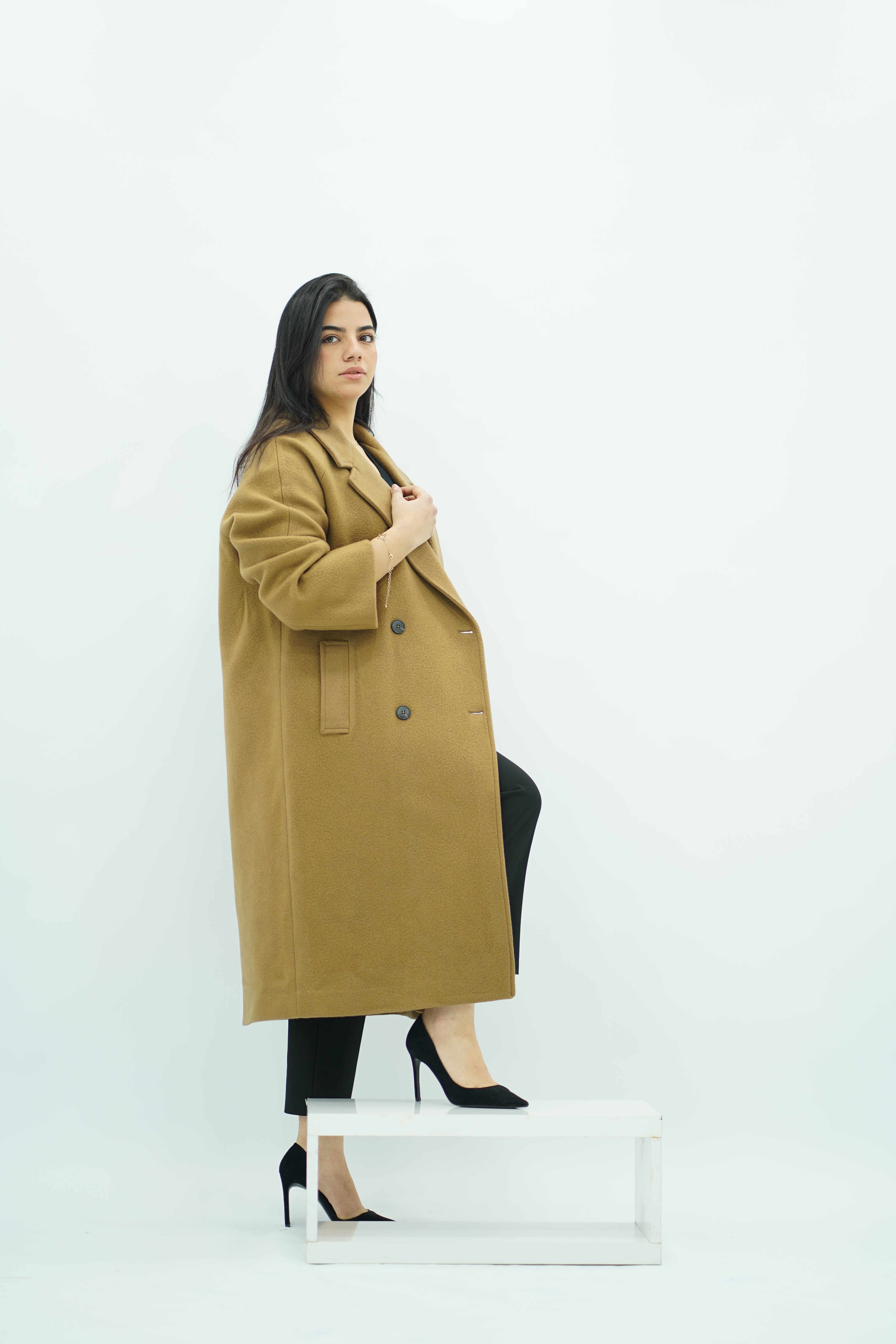 Manteau Camel oversize