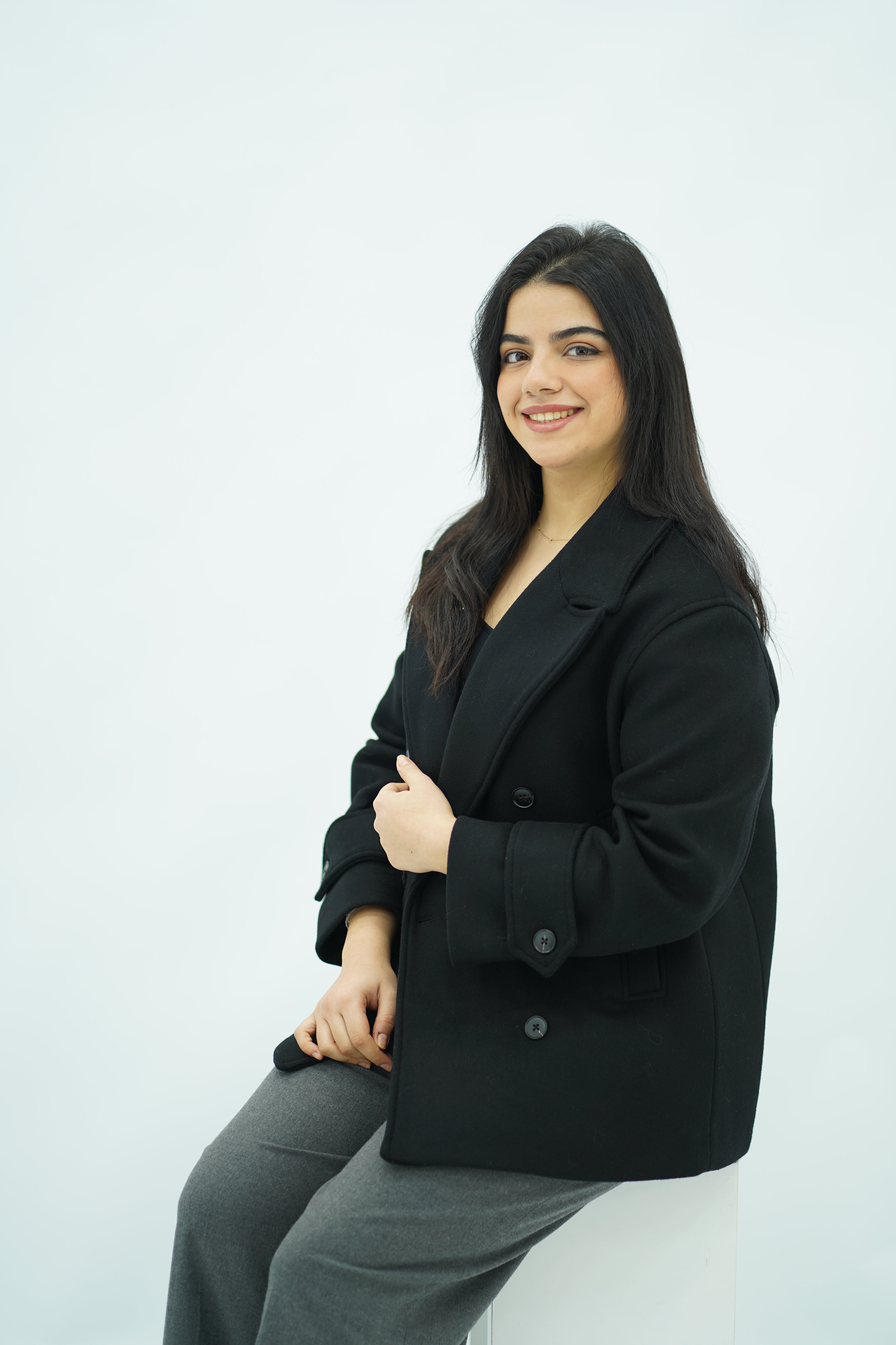 Manteau court oversize Noir 🖤