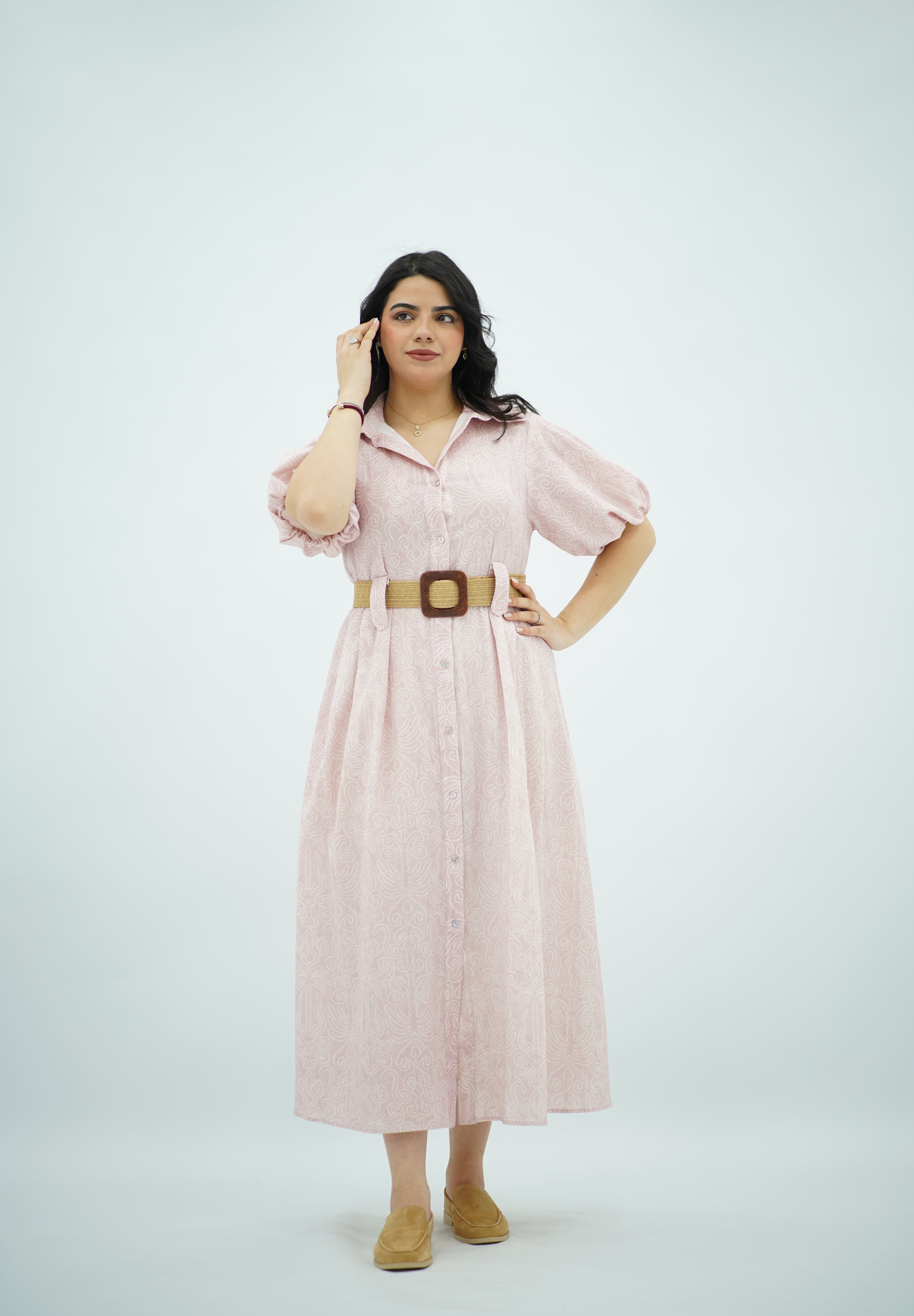 Robe Midi fluide Rose bébé