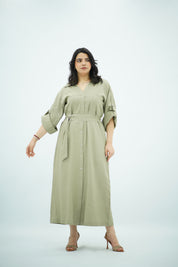 Robe en Lin Vert eau