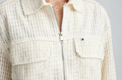 Veste Courte en Tweed Ecru