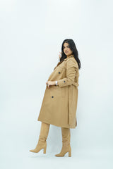 Trench coat en similicuir
