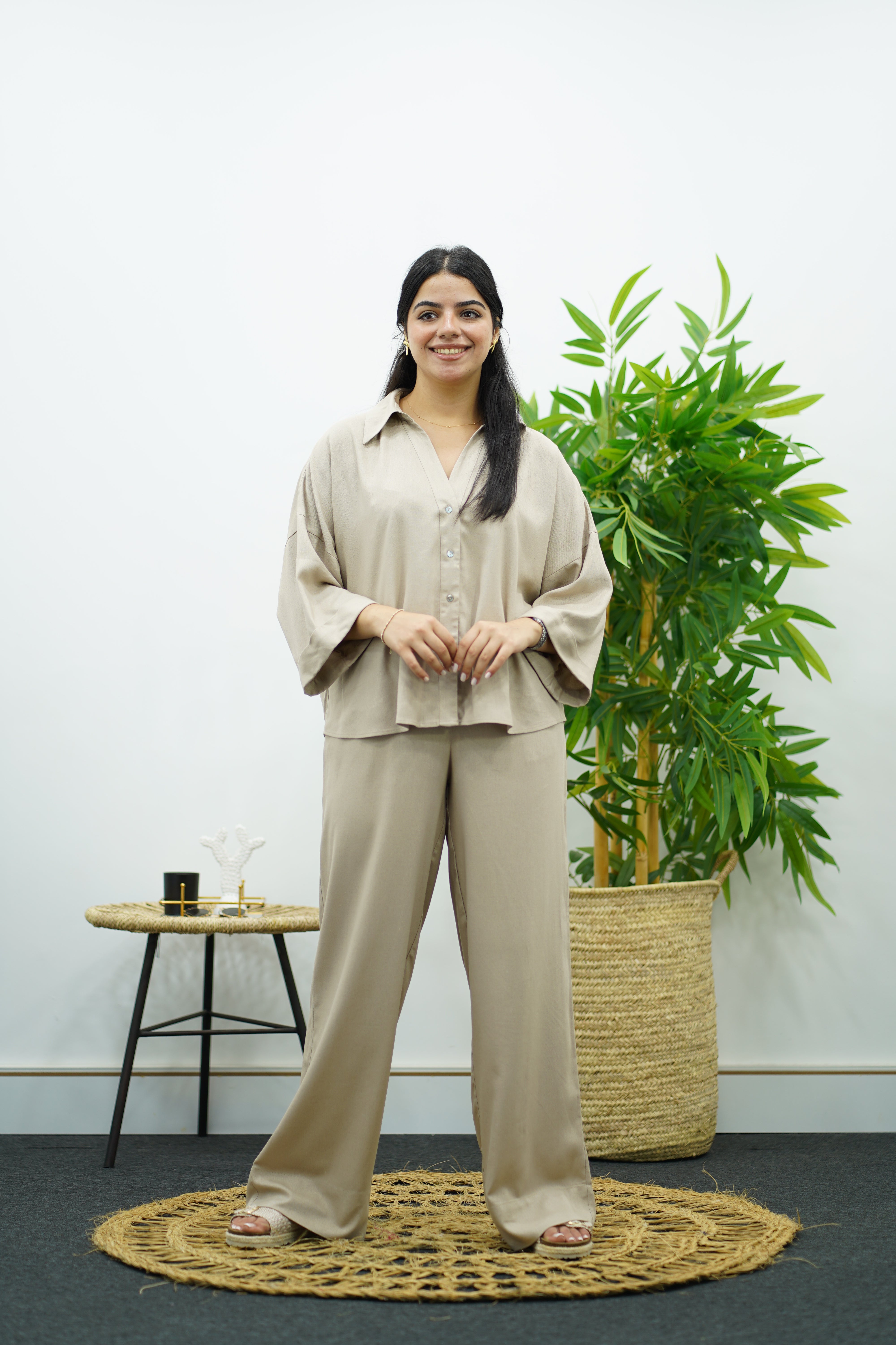Ensemble en lin - Nude