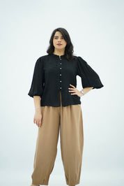 Chemise Noir Fluide