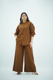 Ensemble en Lin Marron