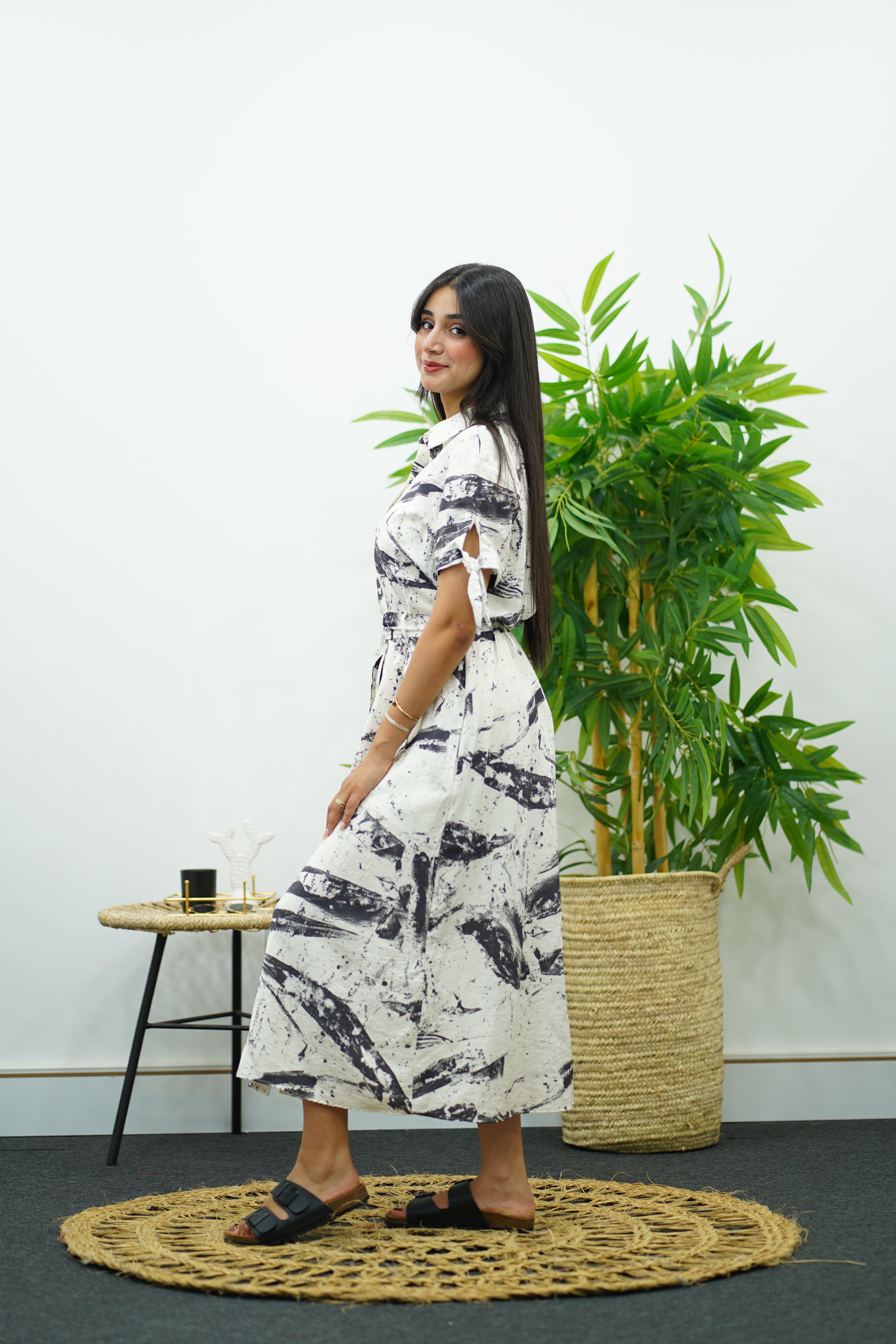 Robe longue à imprimé
