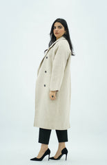 Manteau oversize Blanc cassé