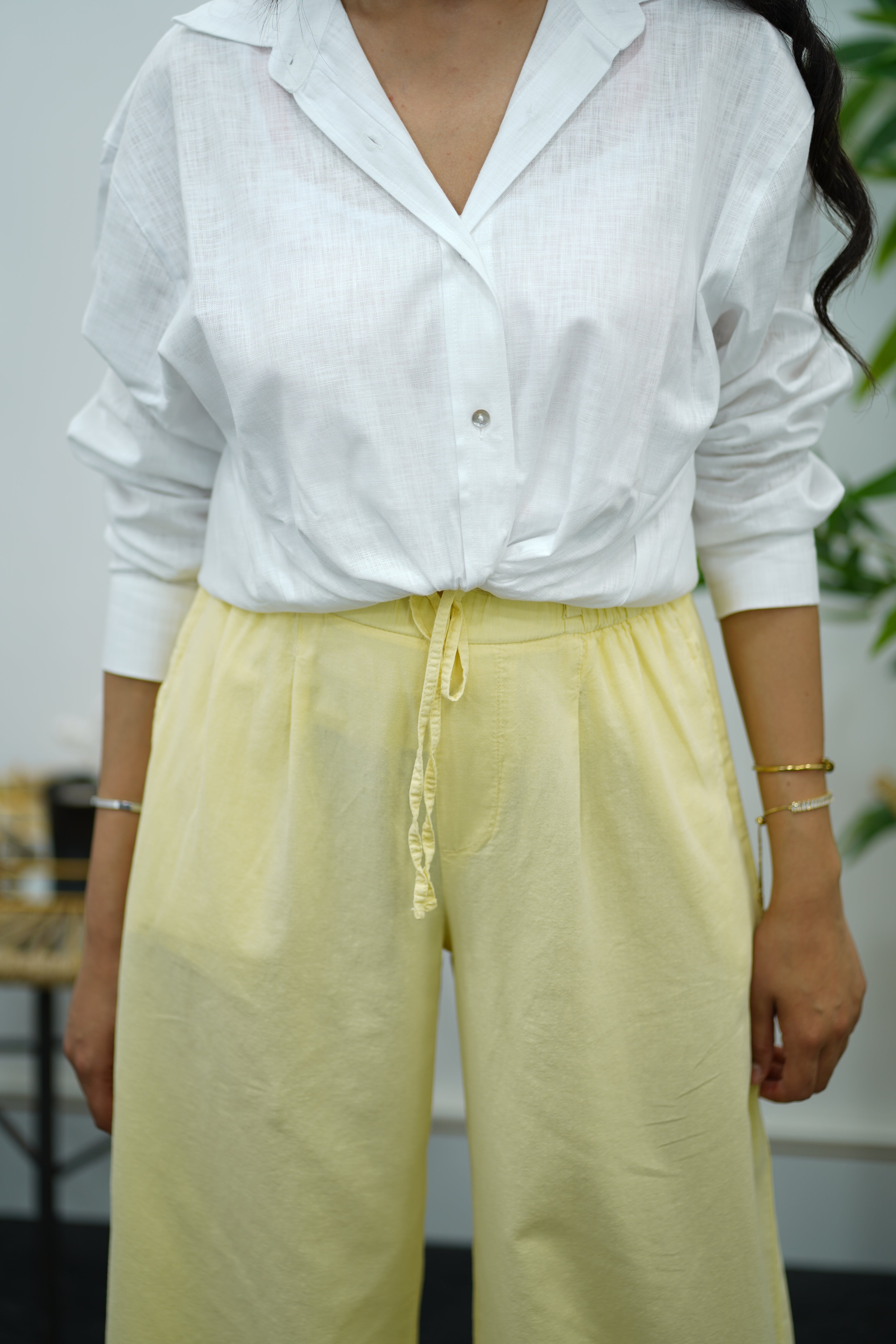 Pantalon Large en Lin