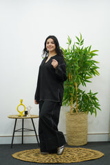 Ensemble en Lin Noir Oversize