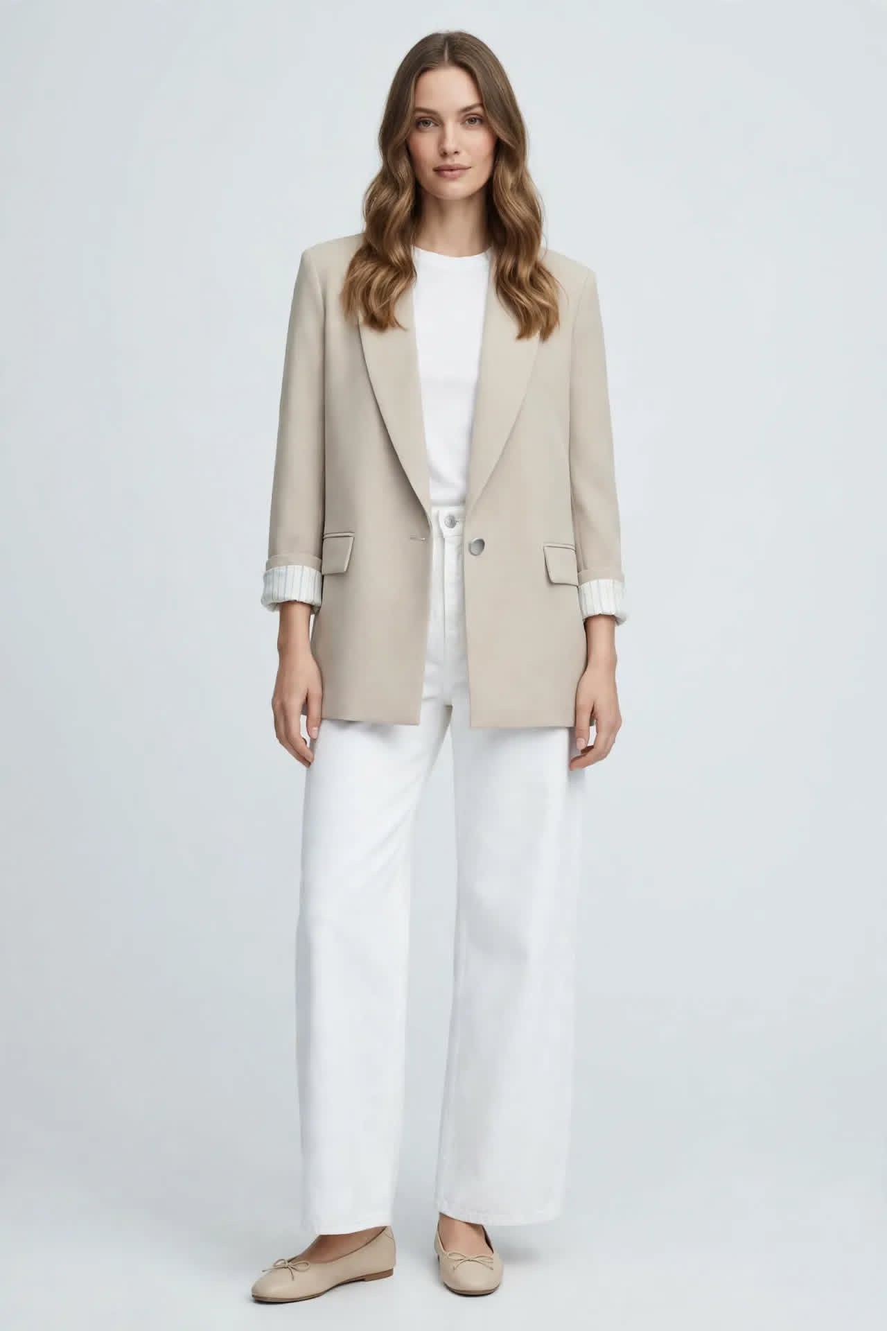 Blazer Oversize Beige Nude