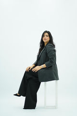 Veste en similicuir noir