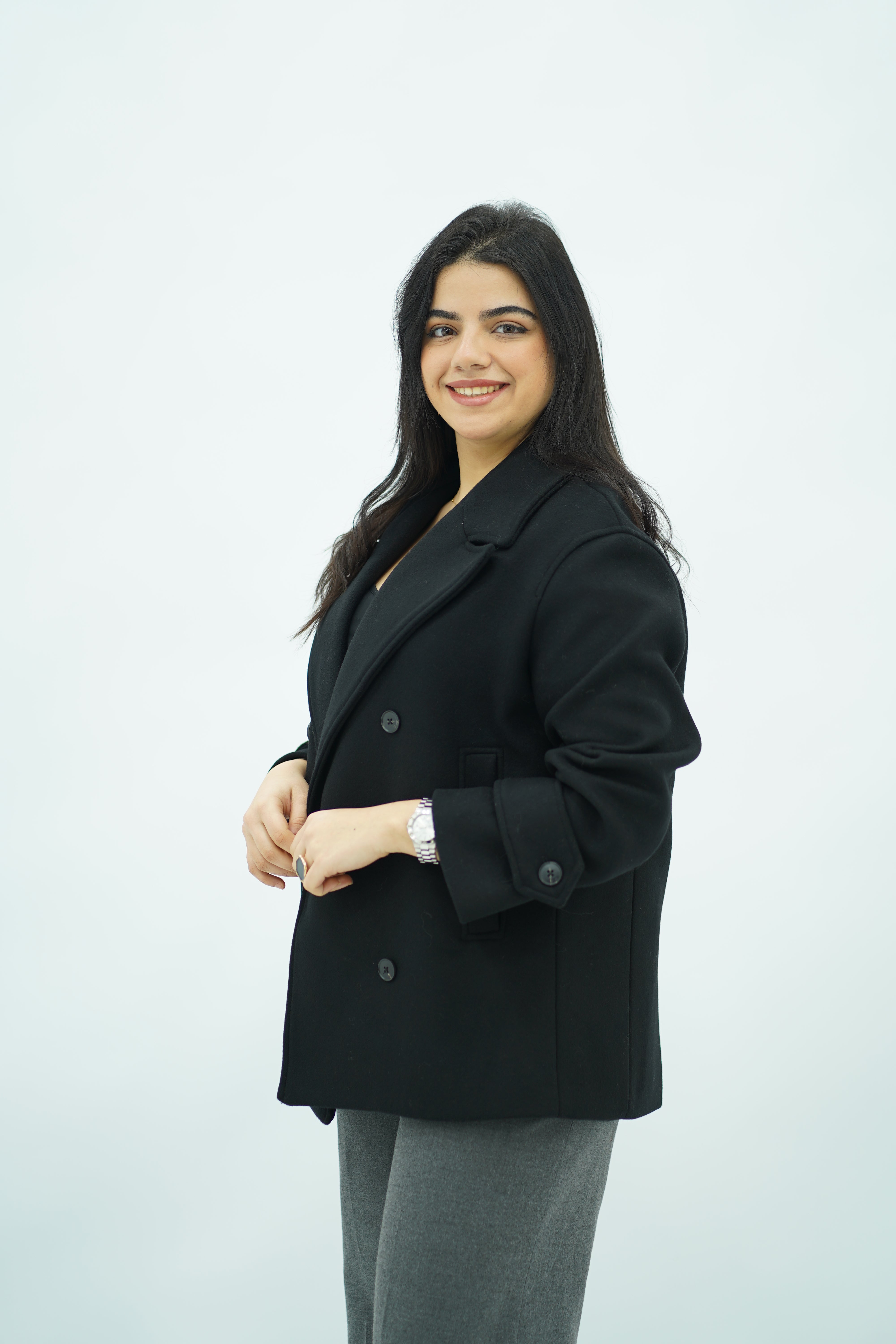 Manteau court oversize Noir 🖤