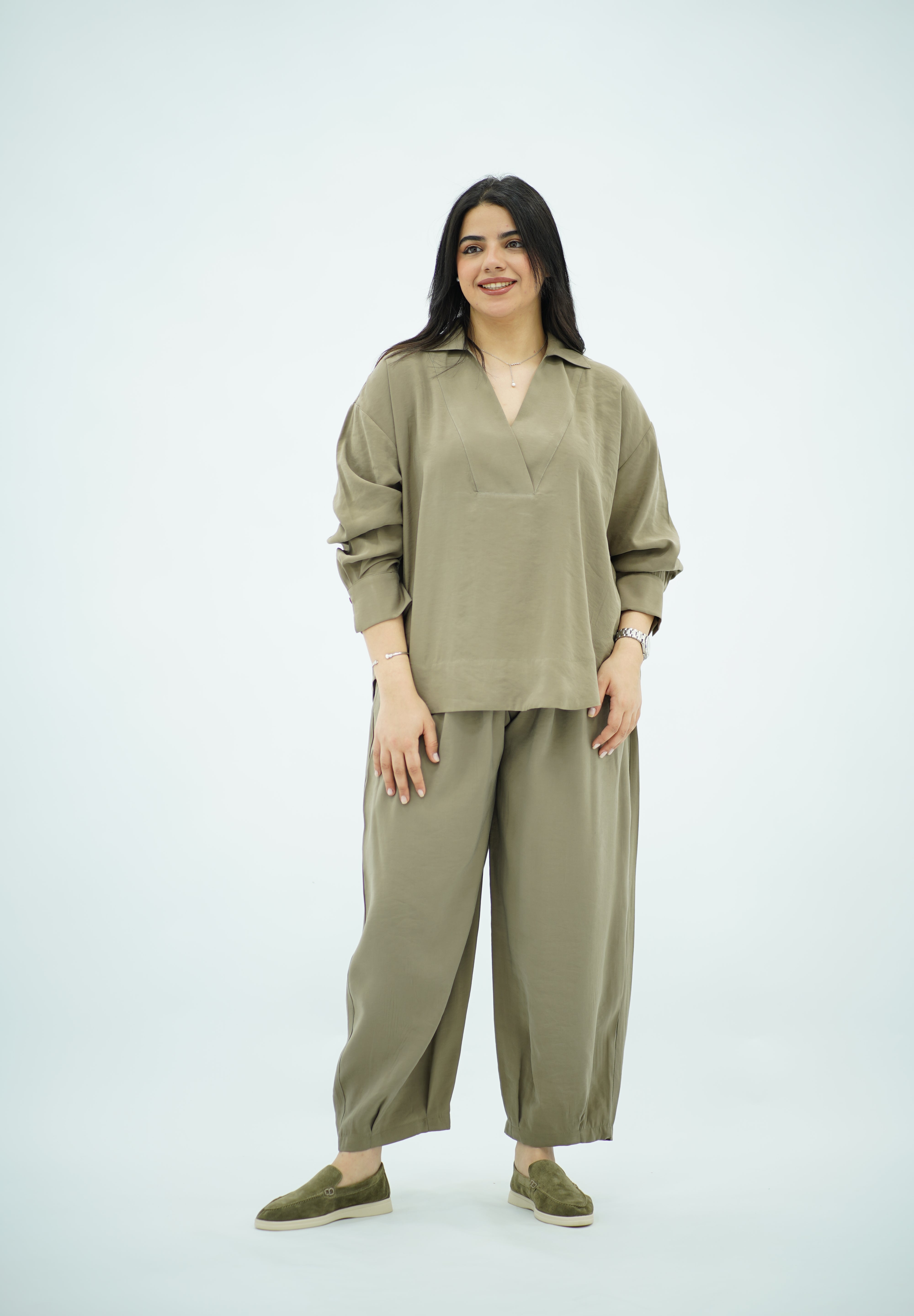 Ensemble en Tencel Vert olive