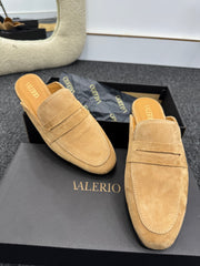 Mules en cuir daim - beige