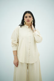 Ensemble en Lin Blanc cassé