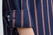 Chemise rayée bleu marine