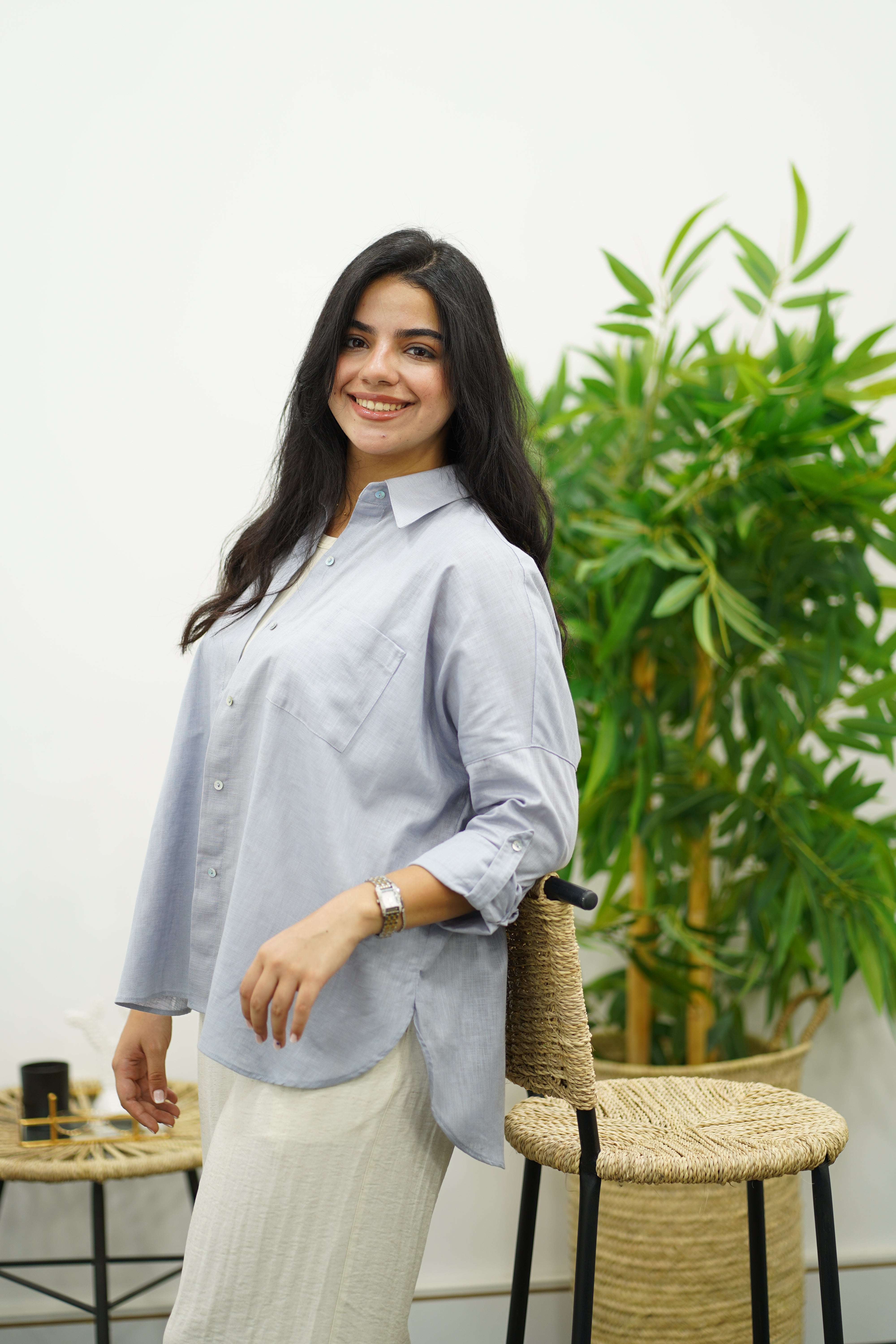 Chemise En Lin - Grise