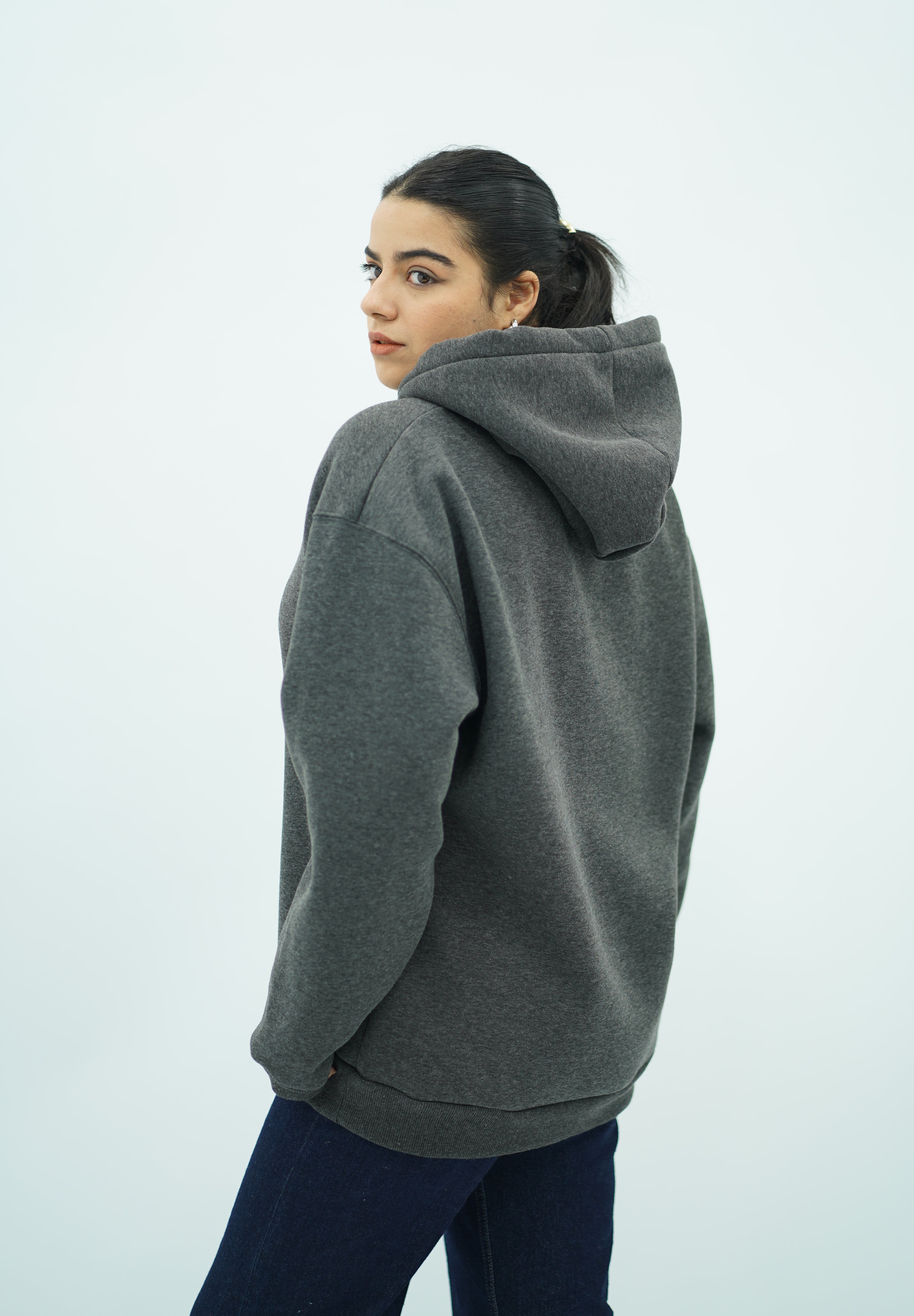Sweat Capuche oversize Gris