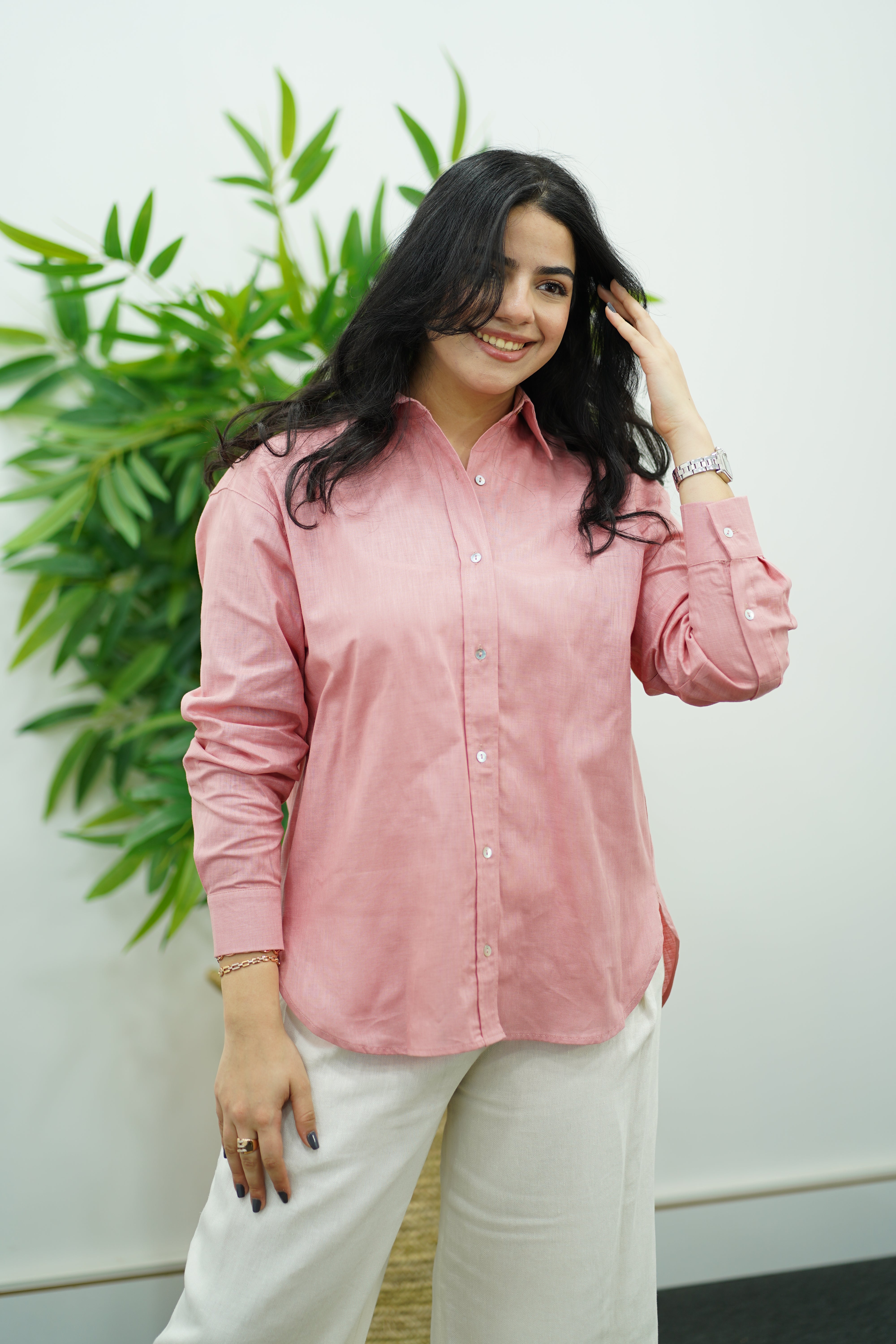 Chemise En Lin - Rose
