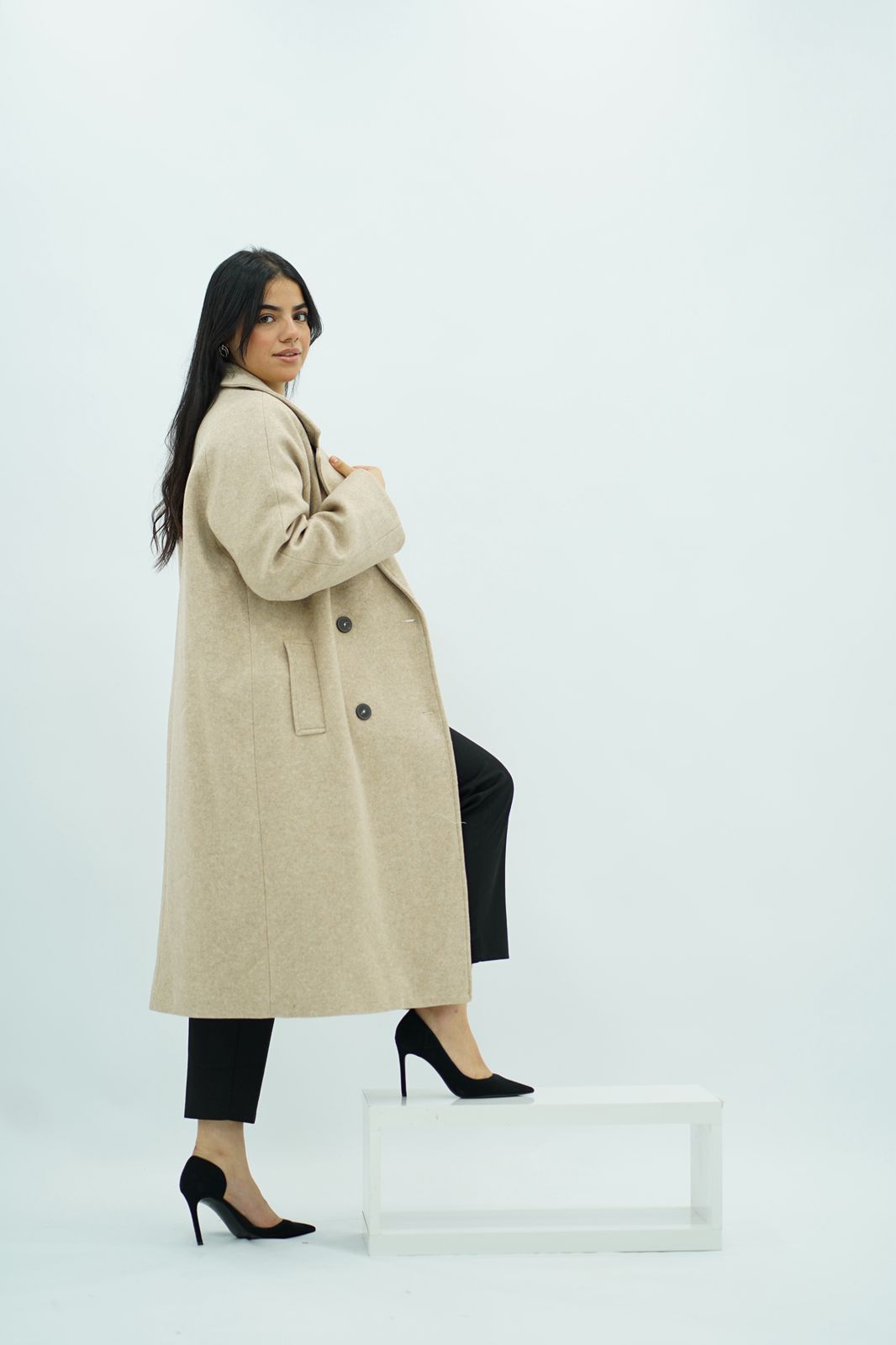 Manteau oversize double boutonnage