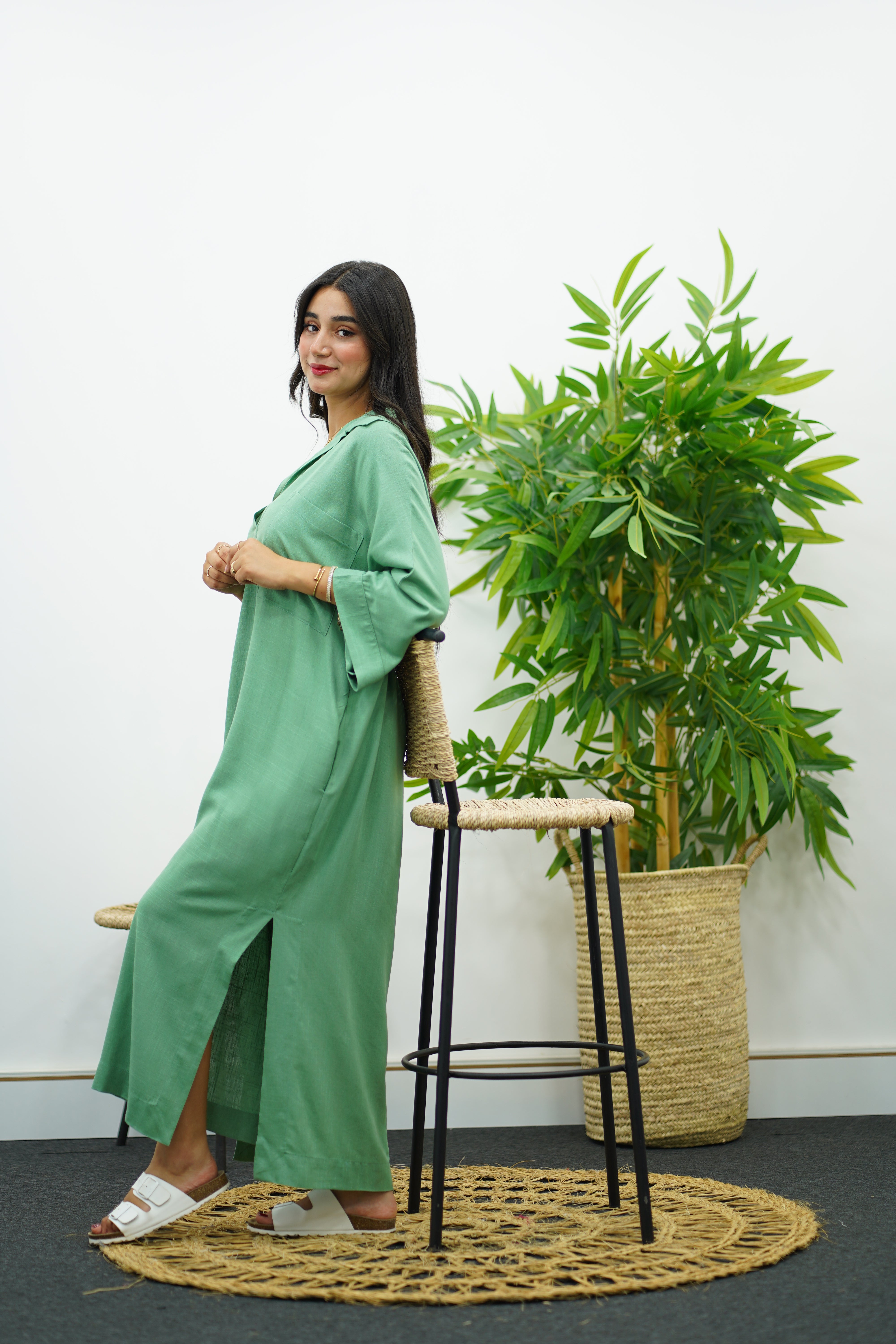 Robe Gandoura En lin 💚