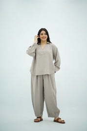 Ensemble Tencel – Gris Beige Épuré