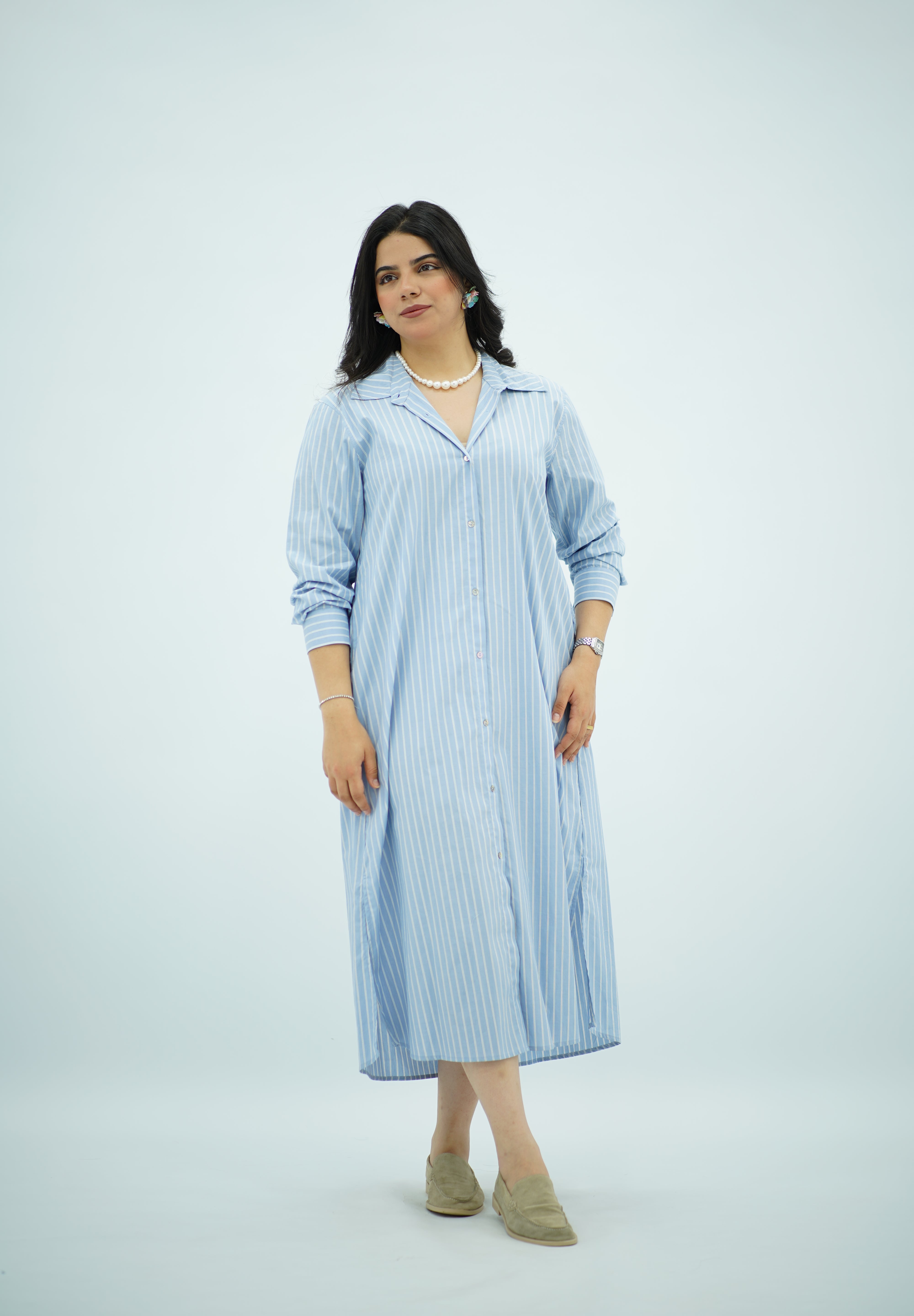 Robe chemise En popeline