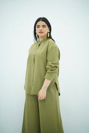 Ensemble En lin Vert anis