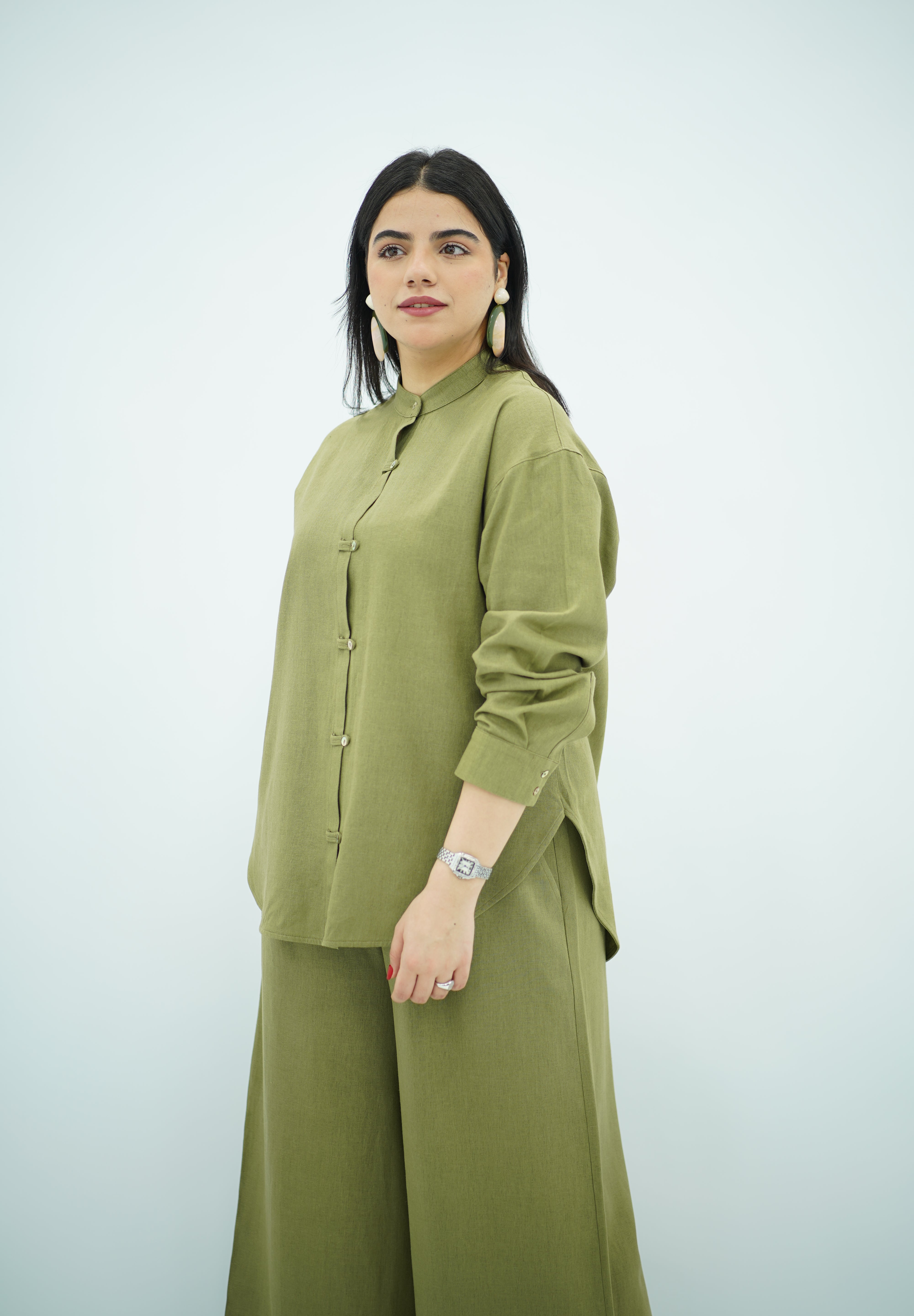 Ensemble En lin Vert anis