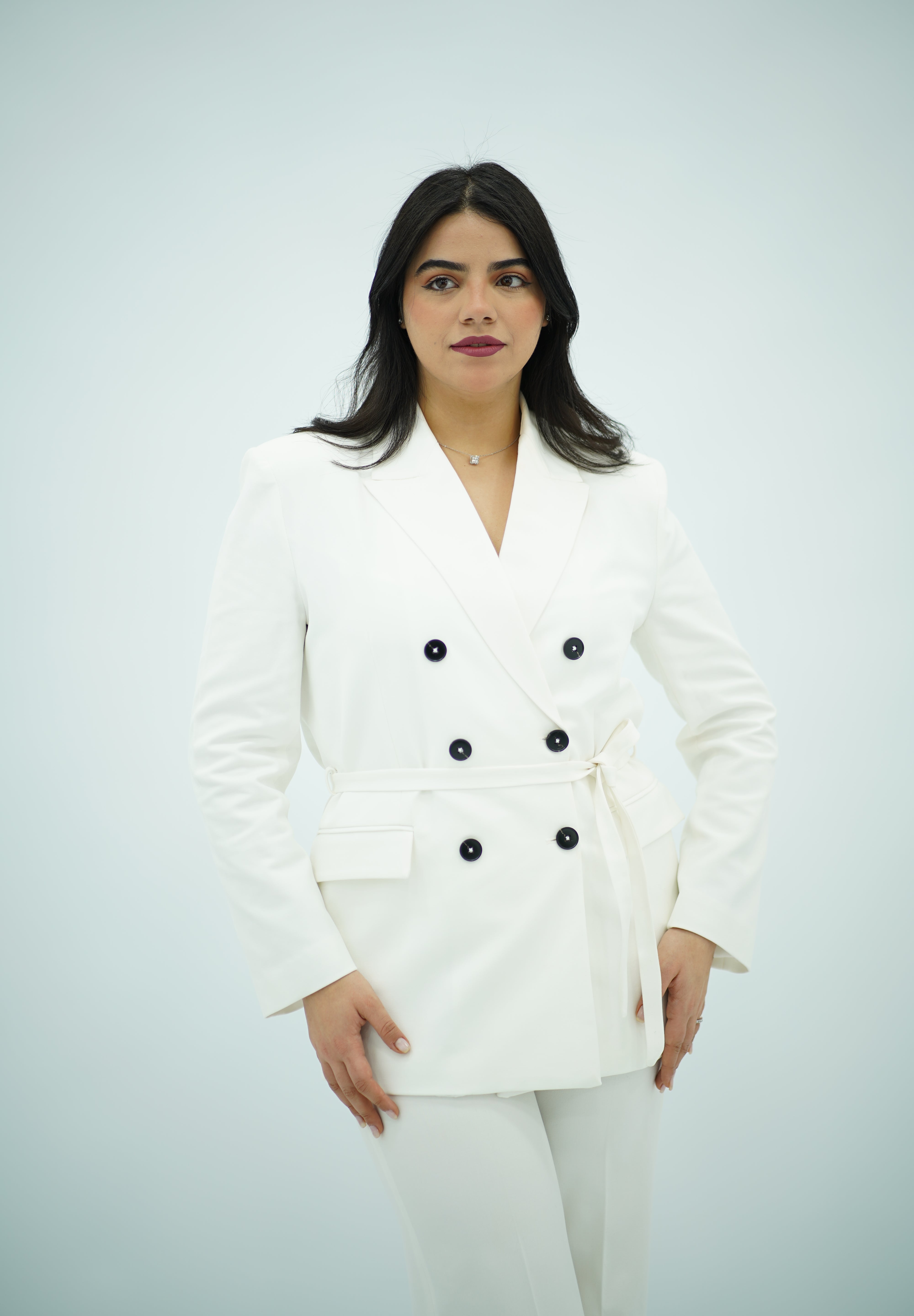 Tailleur en deux pièces, Blanc 🤍.