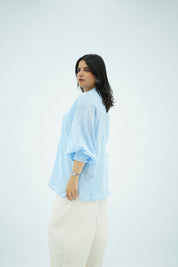 Chemise en lin Bleu ciel