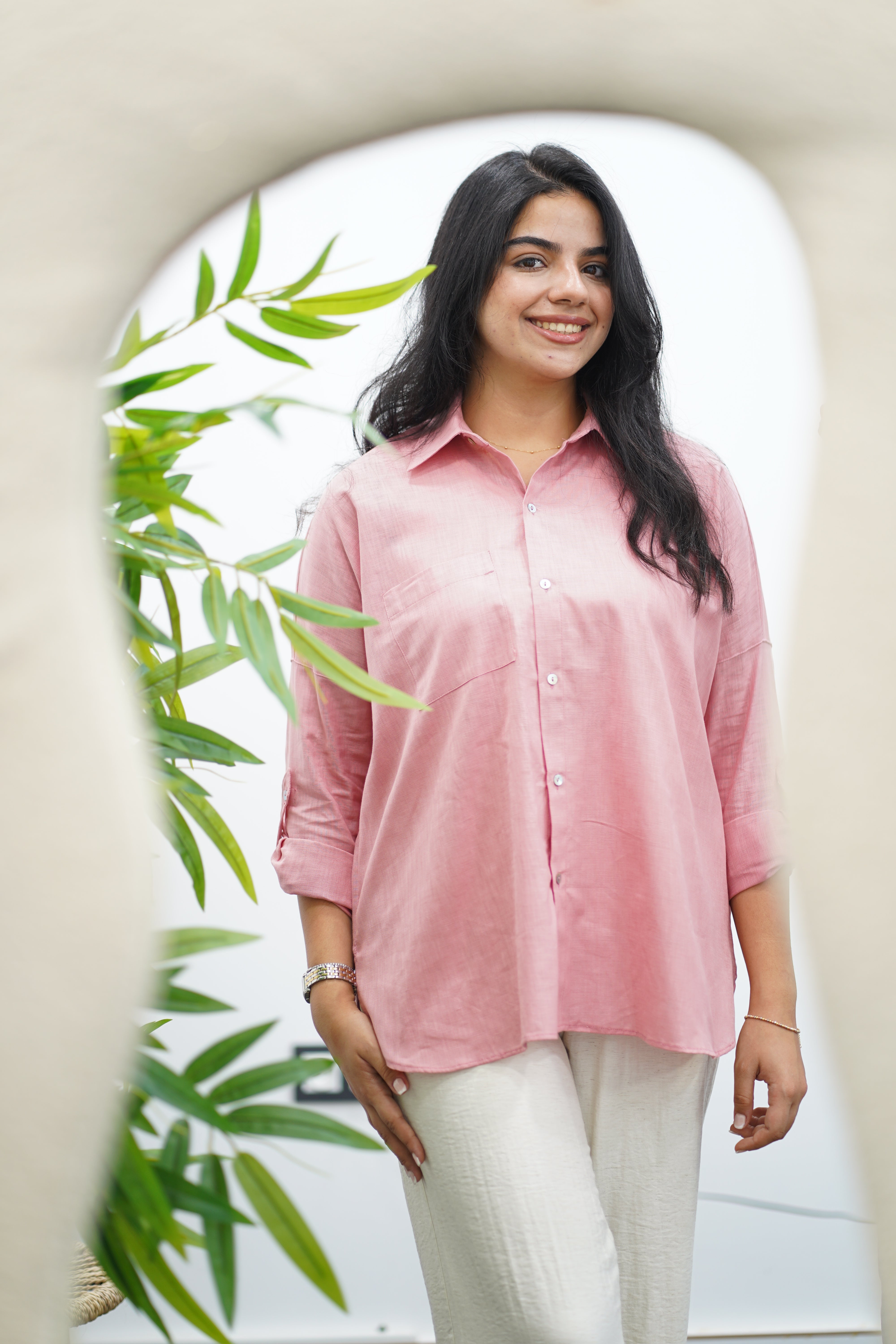 Chemise En Lin - Rose