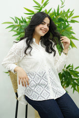 Chemise en Broderie Anglaise - blanche
