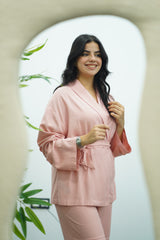 Ensemble fluide En lin style kimono