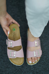 Sandales à boucles roses – Confort et style au quotidien