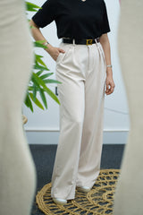 Pantalon Large Blanc cassé