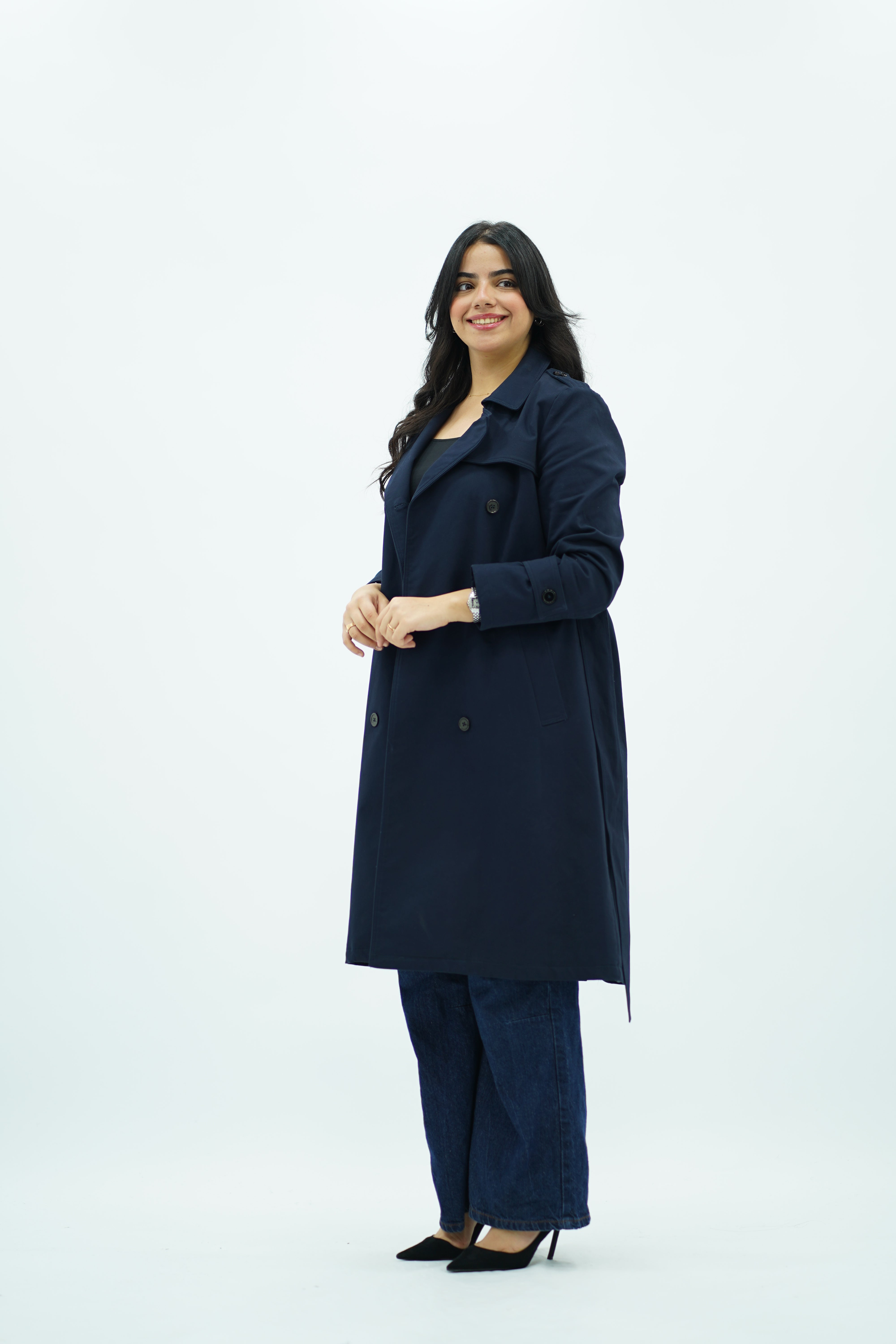 Trench-coat Classique Bleu nuit