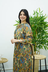 Robe longue avec ceinture