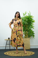 Robe En lin imprimée