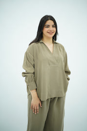 Ensemble en Tencel Vert olive