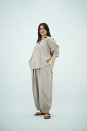 Ensemble Tencel – Gris Beige Épuré