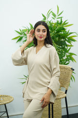 Ensemble Beige Croisé