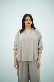 Ensemble Tencel – Gris Beige Épuré