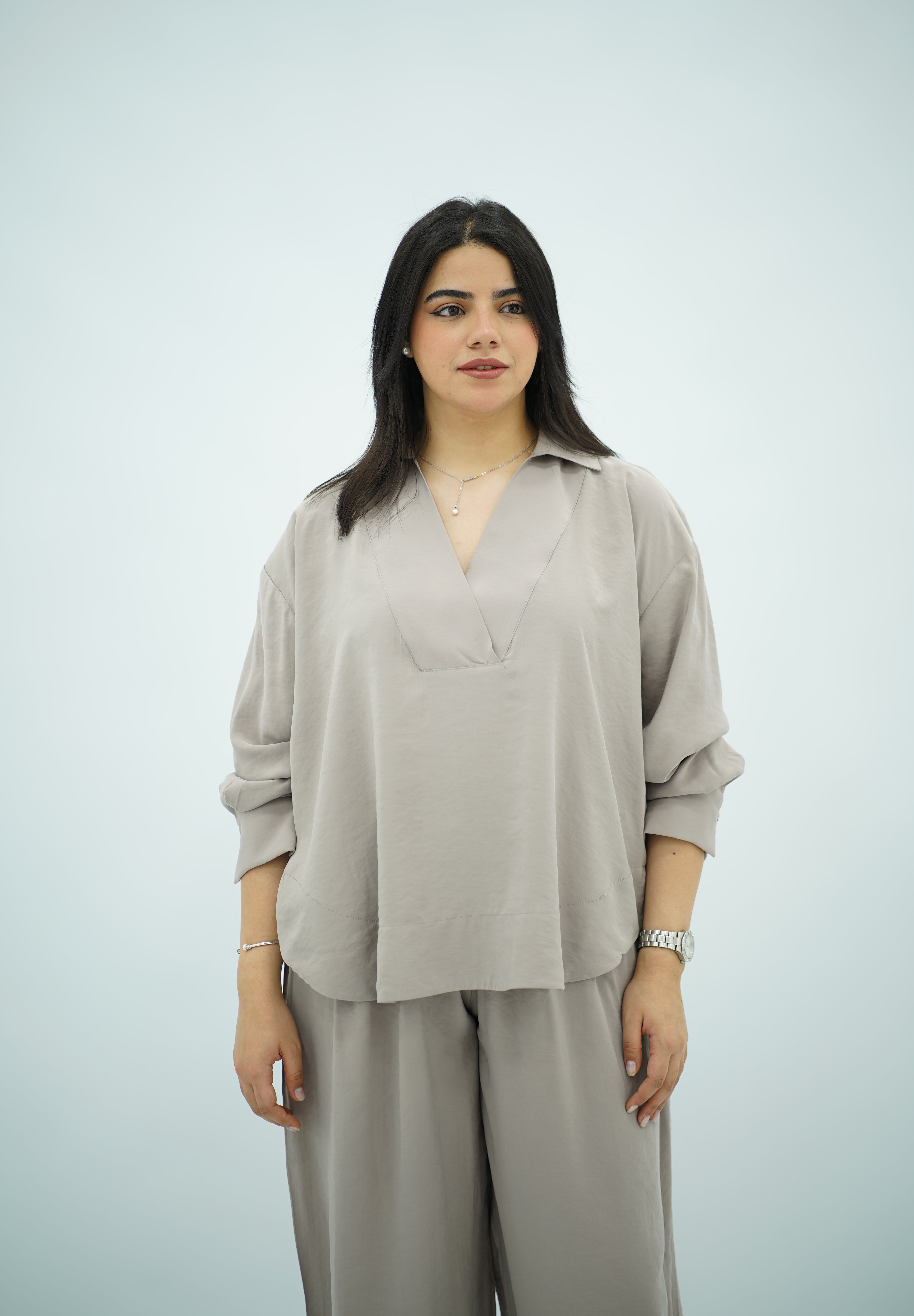 Ensemble Tencel – Gris Beige Épuré
