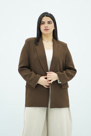 Blazer Fluide Marron chocolat