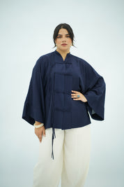 Chemise à noeud Bleu nuit