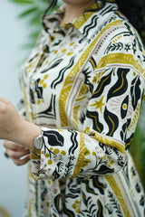 Robe Imprimée avec Ceinture – Chic Intemporel
