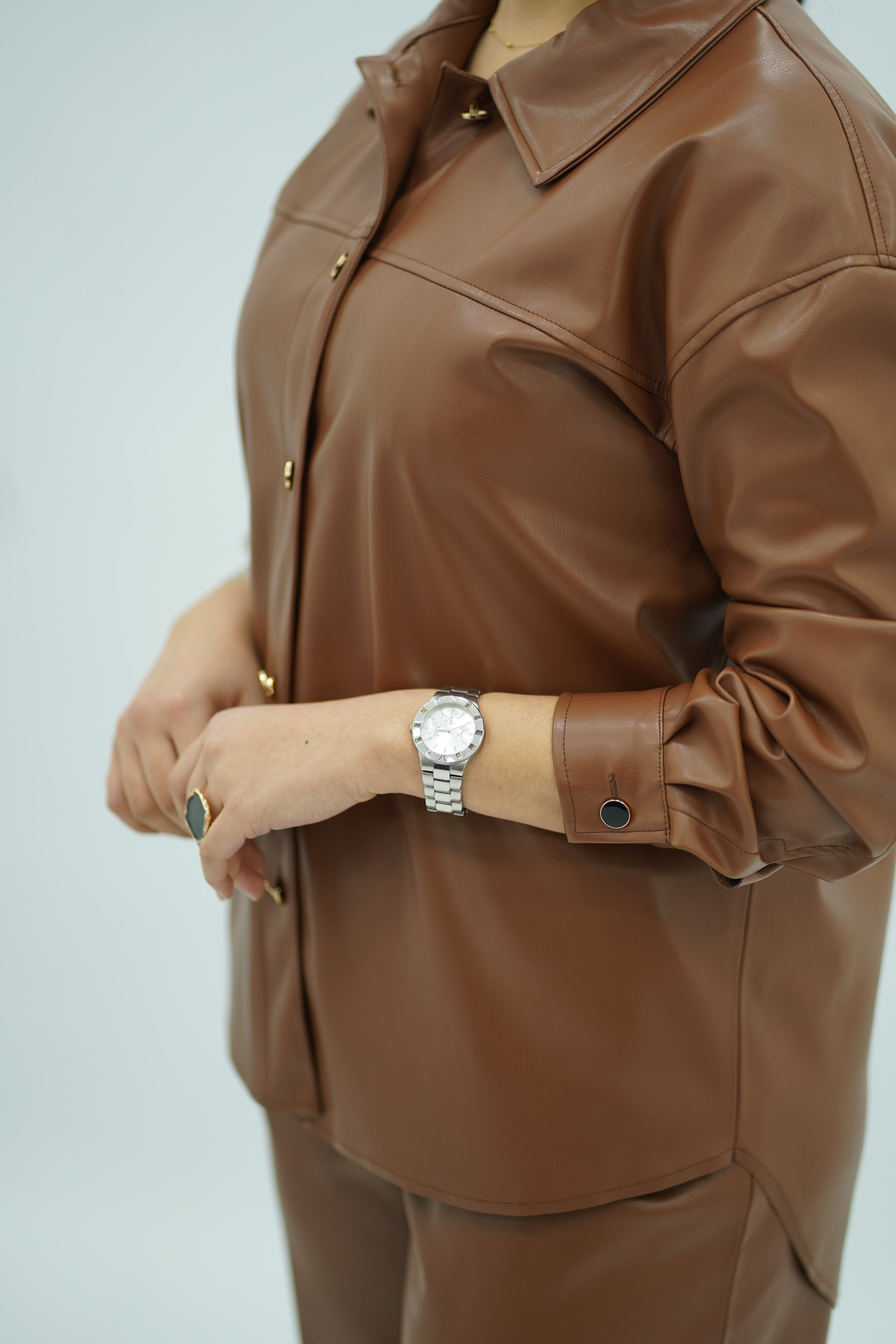 Ensemble en similicuir Camel