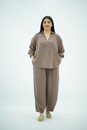 Ensemble Détente en Tencel Marron Glacé